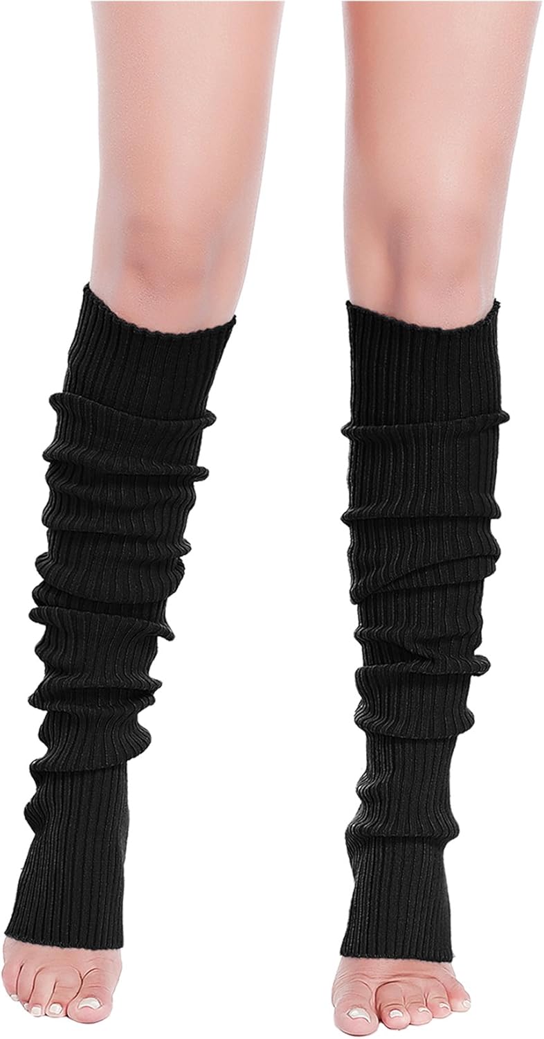 v28 Long Leg Warmer, Women’s Men 80s Party Ribbed Knit Dance Sports - Image 2
